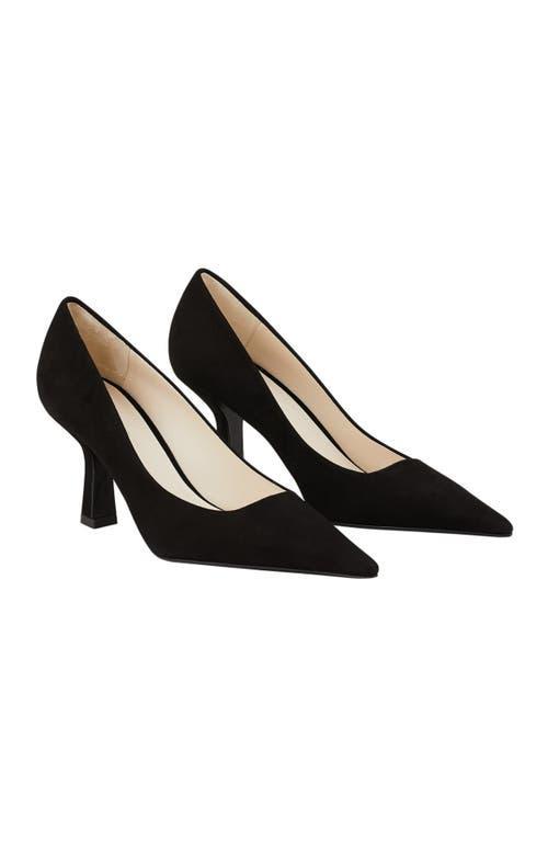 SANDRO Pointed-toe 90mm Suede Pumps In Noir / Gris Product Image
