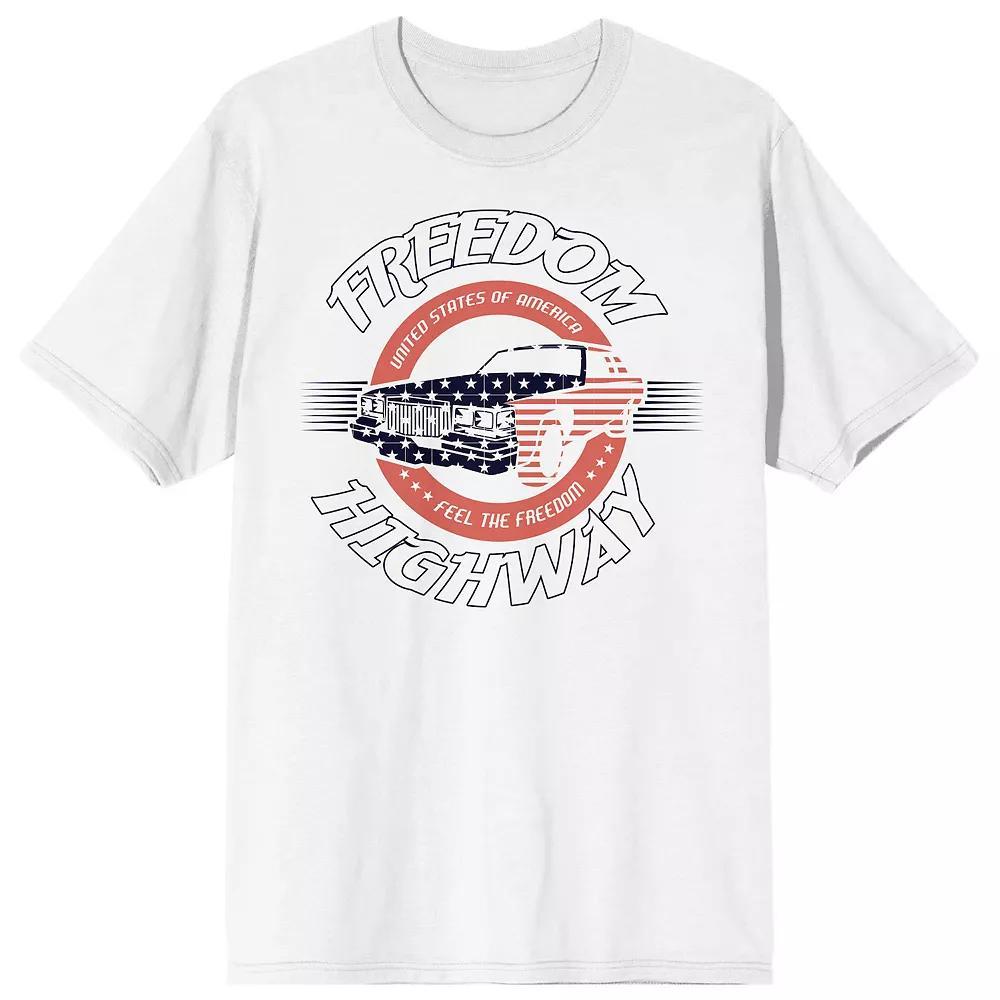 Men's Americana Freedom Highway Tee, Size: XL, White Product Image