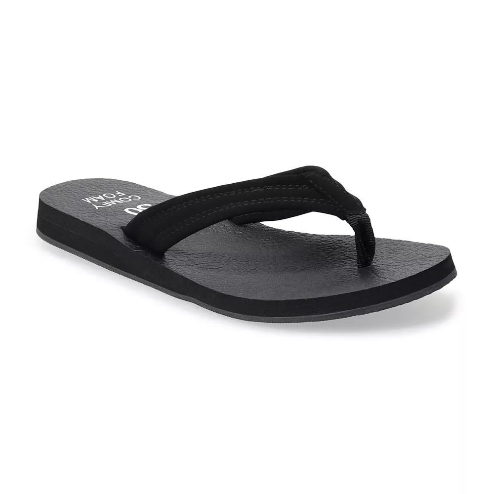 SO® Bloomfield Women's Thong Sandals, Size: 9, Black Product Image