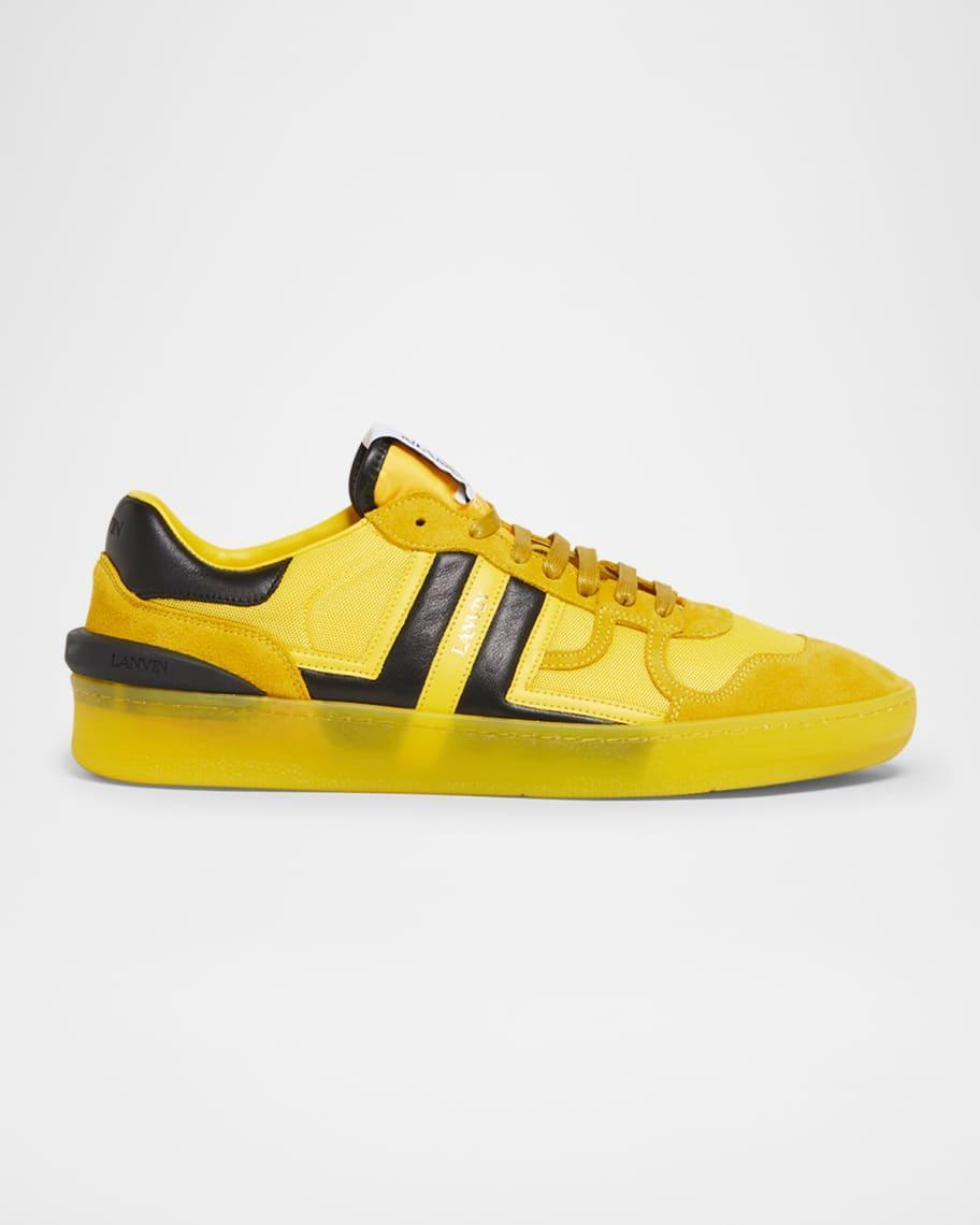 Mens Clay Leather and Mesh Low-Top Sneakers Product Image