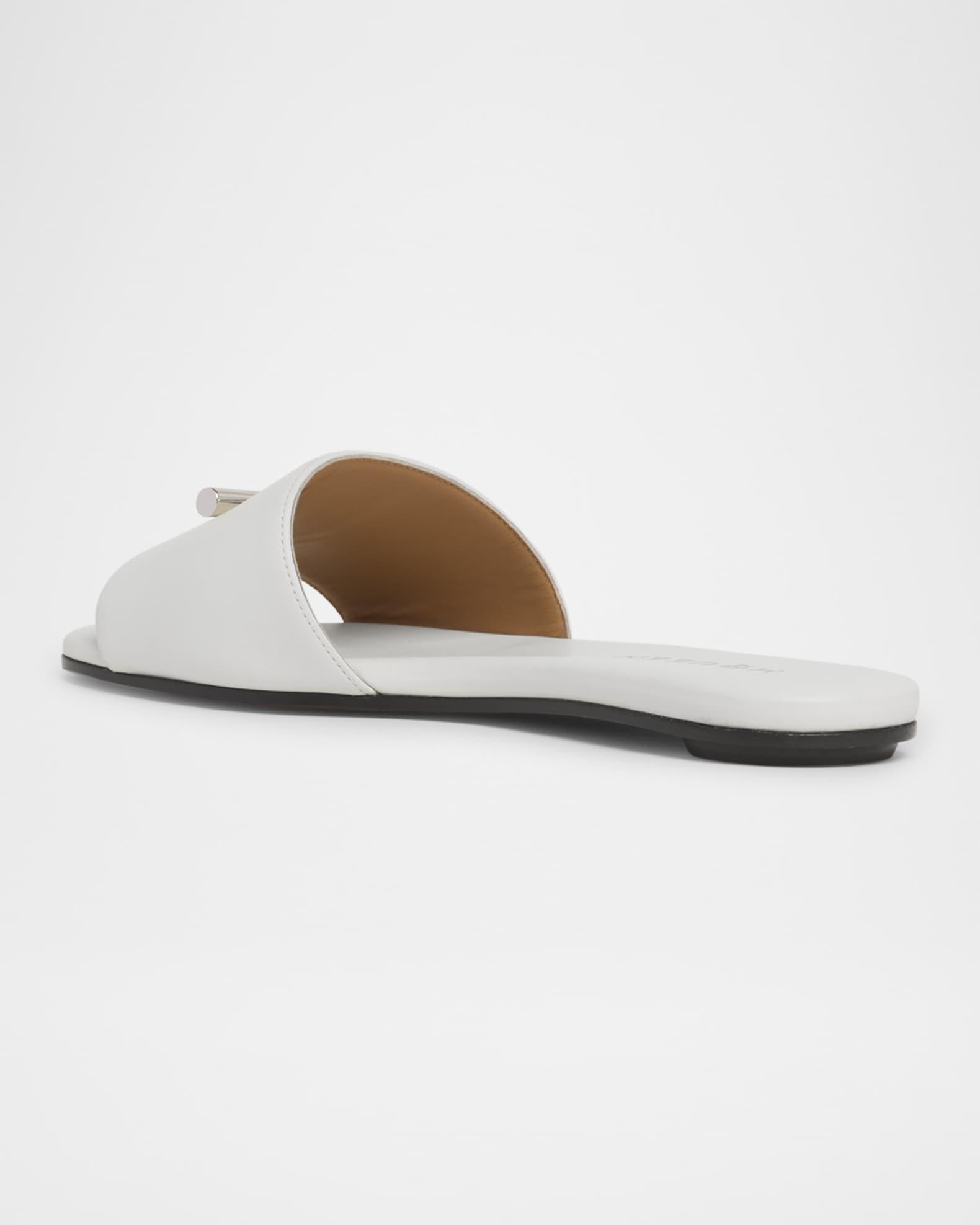 Leather Cross-Bar Slide Sandals Product Image