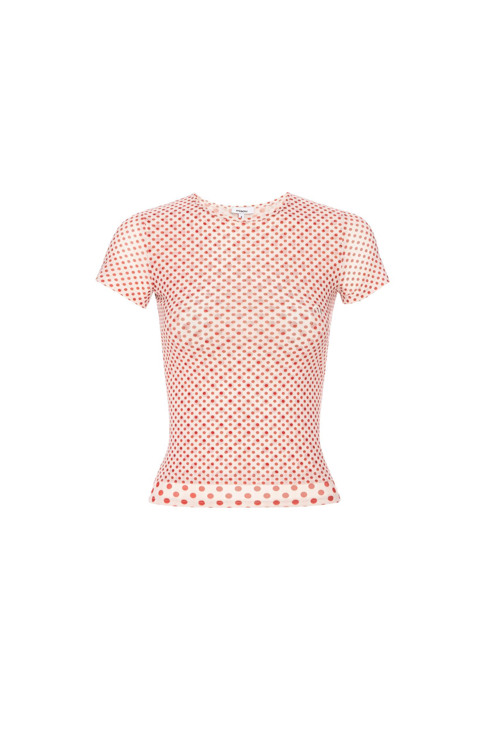 ELEKTRA SKIRT - WHITE POLKA DOT Product Image