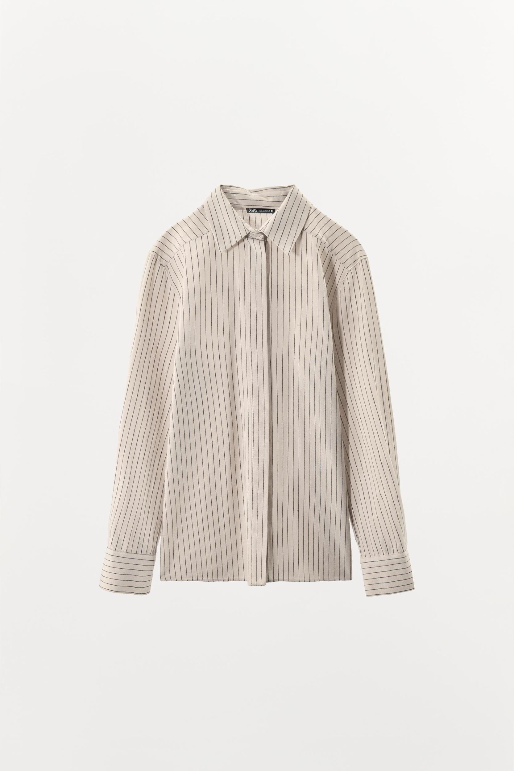 STRIPED PAJAMA SHIRT Product Image