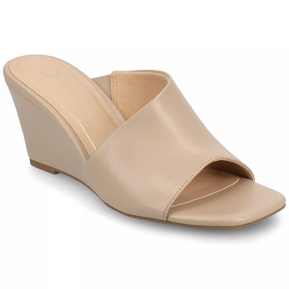 Journee Clementine DOrsay Womens Wedge Sandals Pink Product Image