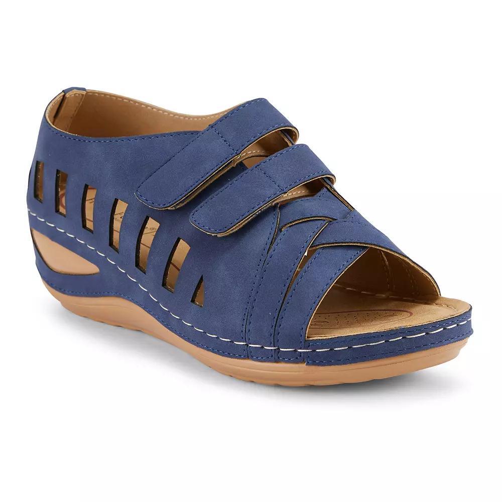 Henry Ferrera Comfort 19 Women's Wedge Sandals, Size: 8, Blue Product Image