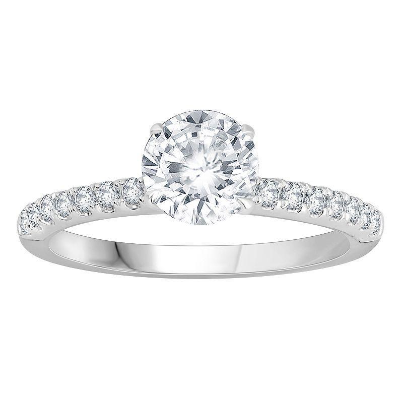 Diamond Medley Two Tone 14k Gold 1 1/4 Carat T.W. Lab-Grown Diamond Engagement Ring, Women's, Size: 7, 14k 2 Tone Product Image