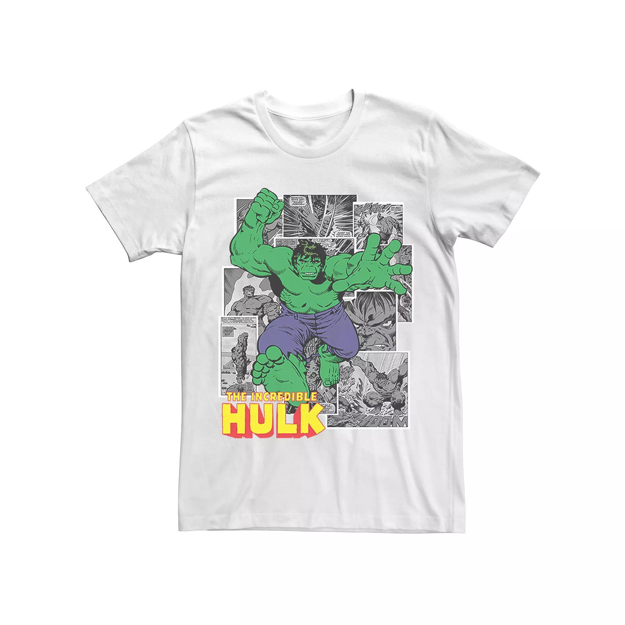 Men's Incredible Hulk Tee, Size: Large, White Product Image