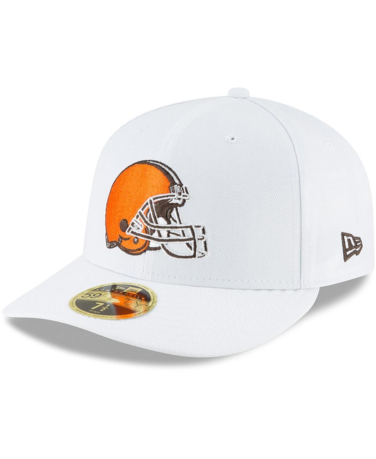 Men's New Era White Cleveland Browns Omaha Low Profile 59FIFTY Fitted Hat, Size: 7 1/4 Product Image