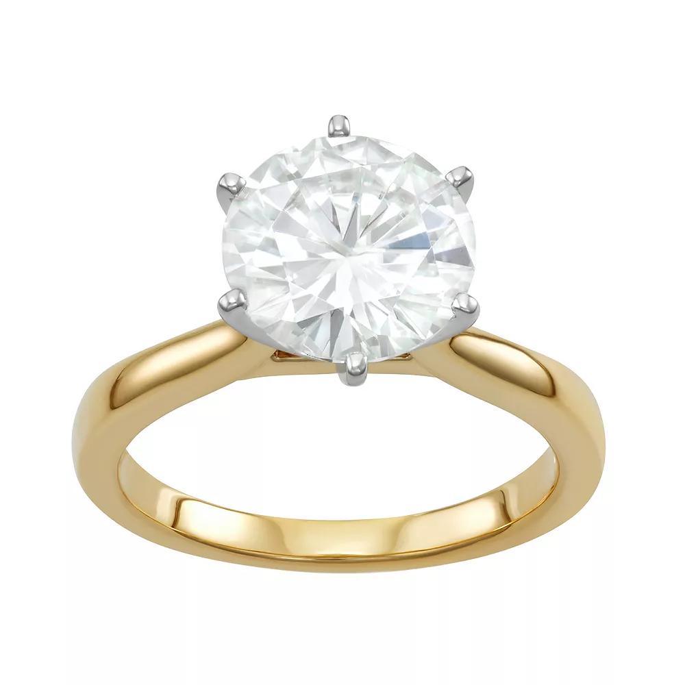 Charles & Colvard 14k White Gold 3 1/10 Carat T.W. Lab-Created Moissanite Solitaire Engagement Ring, Women's, Size: 9, 14k Whgold Product Image