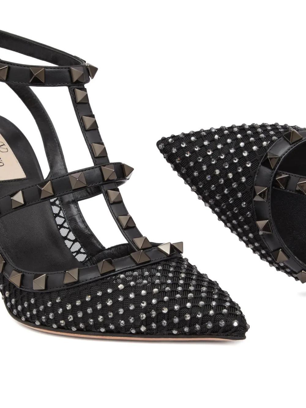 Rockstud 100mm rhinestone-embellished pumps Product Image
