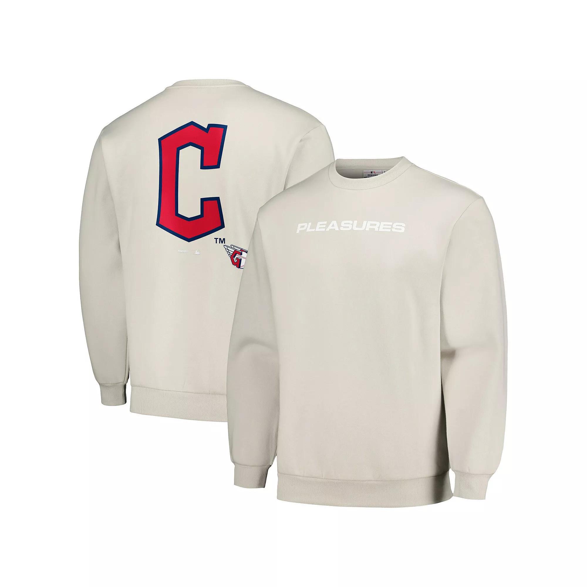 Men's Gray Cleveland Guardians Ballpark Pullover Sweatshirt, Size: Medium, Grd Grey Product Image
