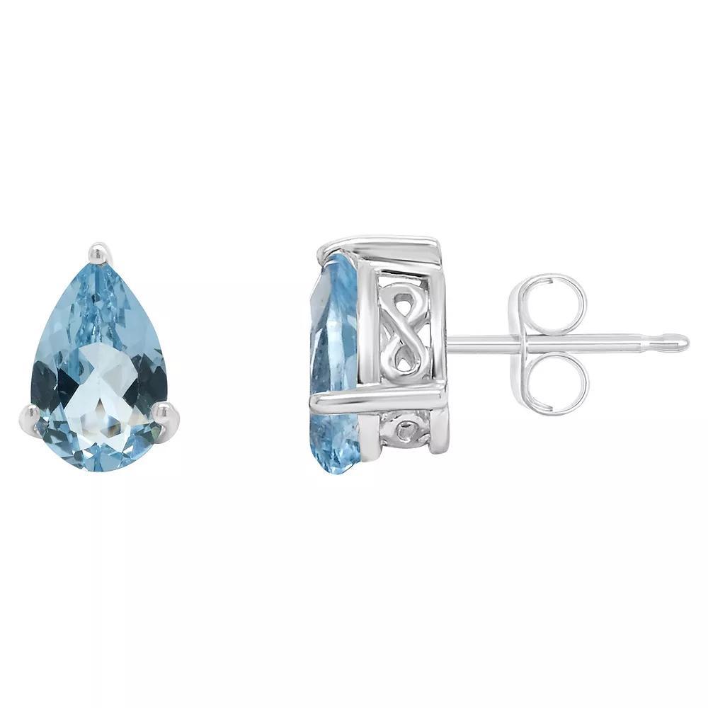 Alyson Layne Sterling Silver Gemstone Teardrop Stud Earrings, Womens, Pink Quartz Product Image