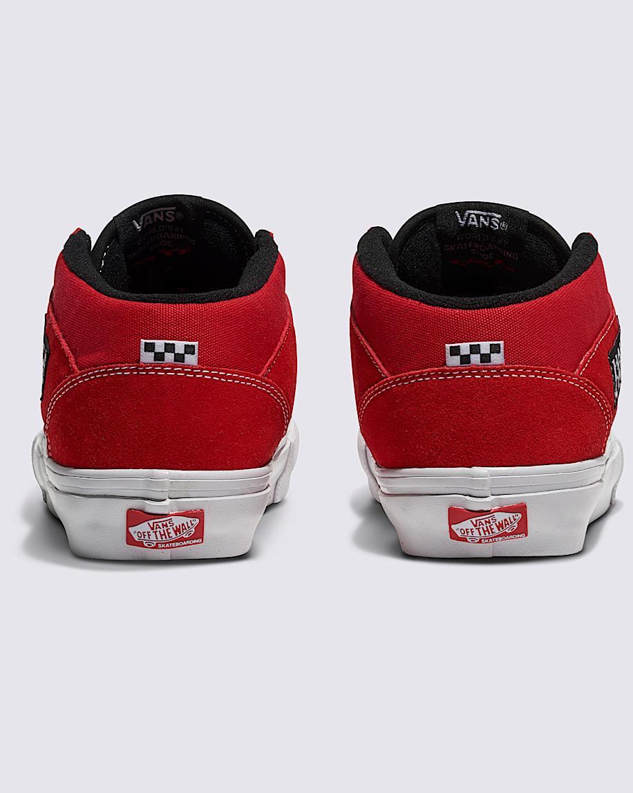Skate Half Cab Shoe in Red| Vans US Product Image