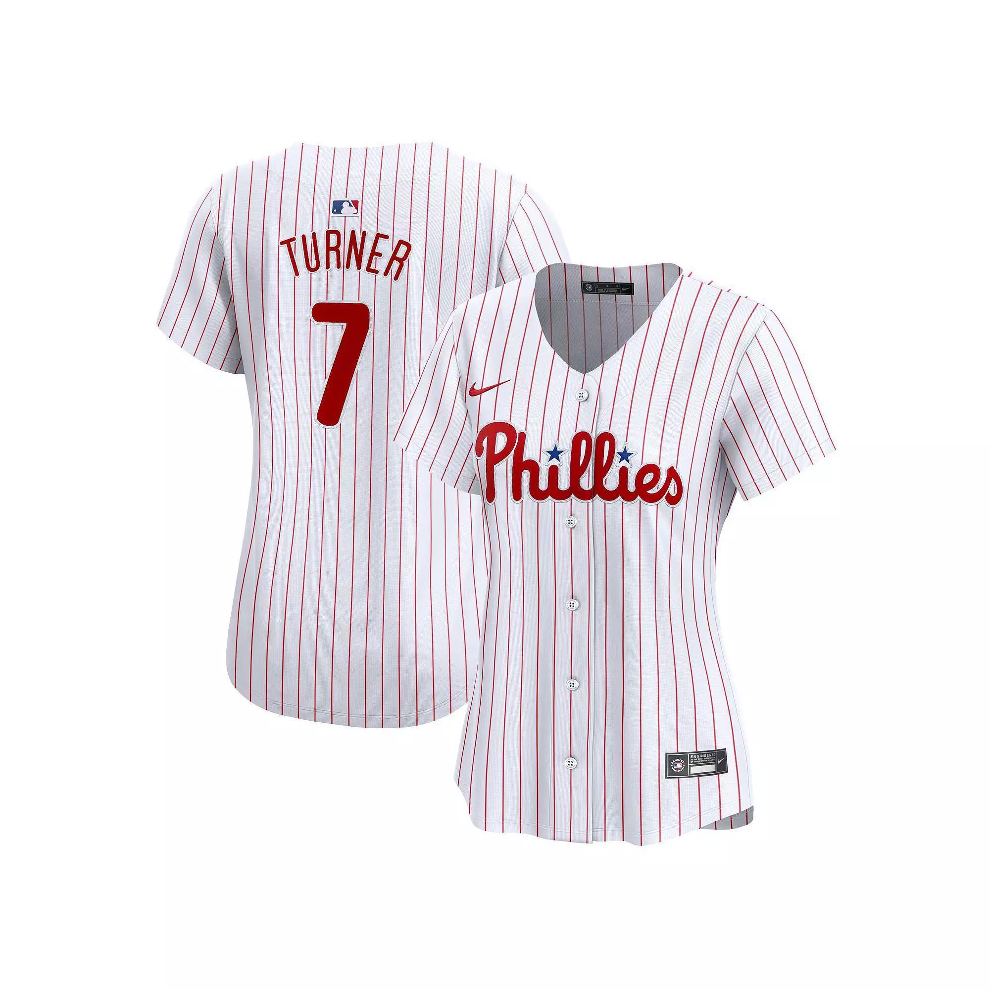 Women's Nike Trea Turner White Philadelphia Phillies Home Limited Player Jersey, Size: Small Product Image