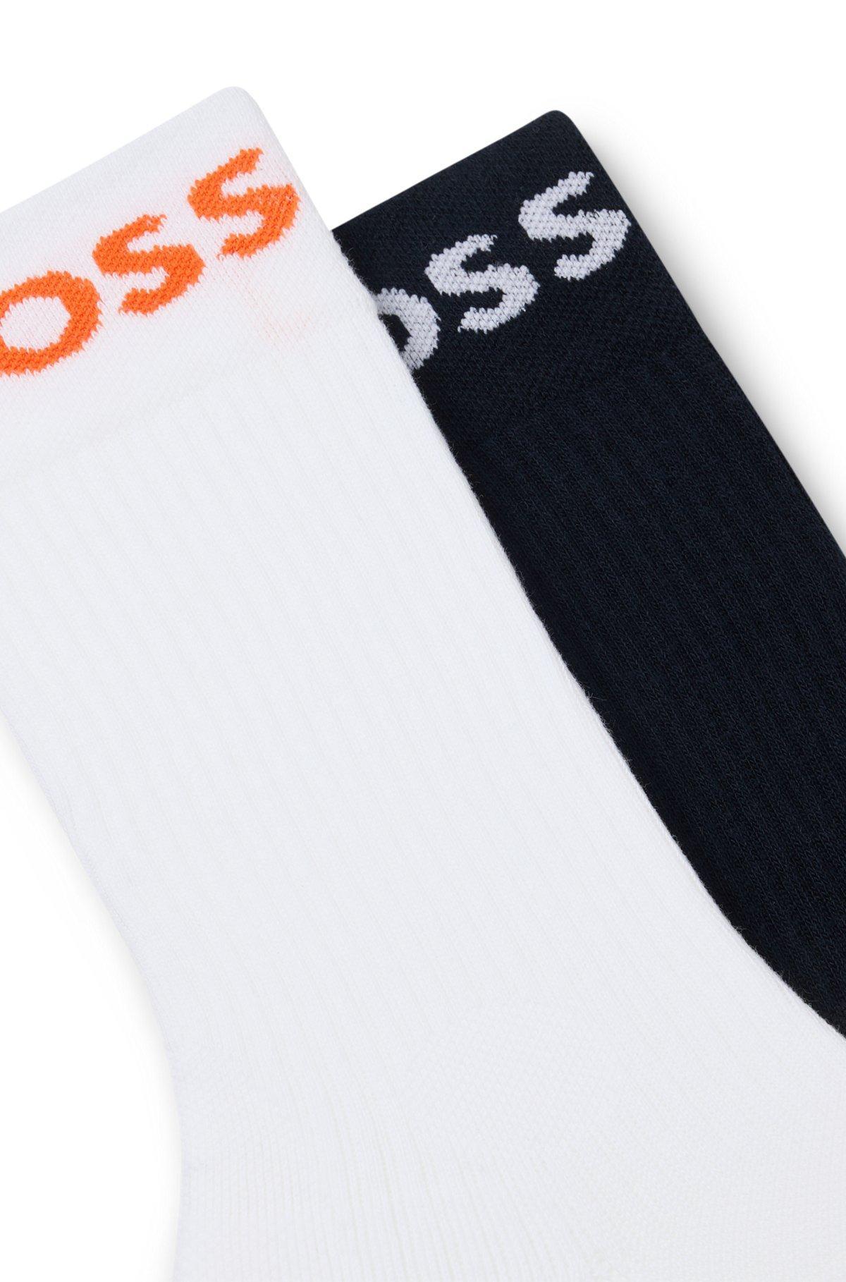 BOSS - Two-pack of quarter-length socks in stretch fabric - Orange Product Image