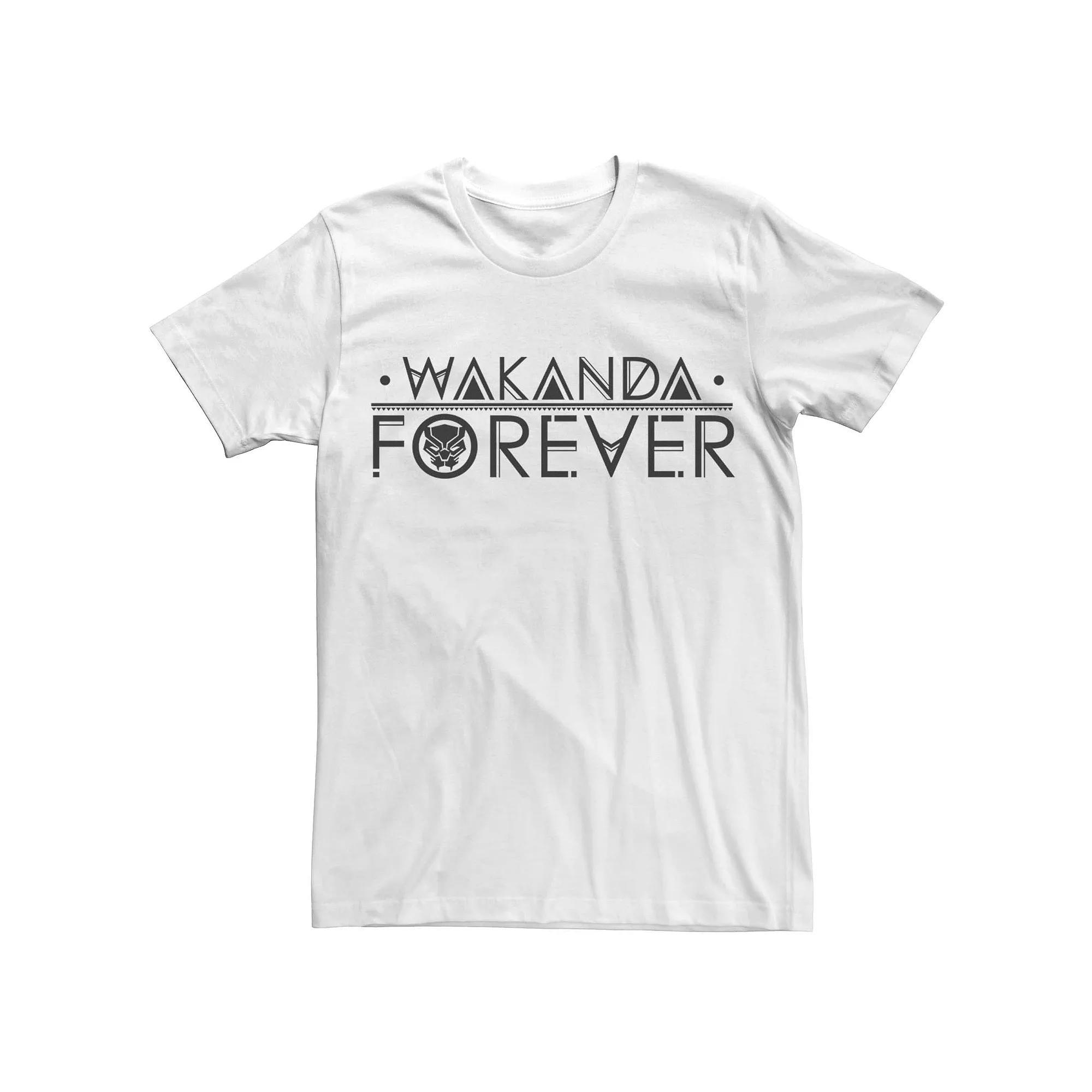 Men's Marvel Black Panther Wakanda Forever Tee, Size: Small, White Product Image