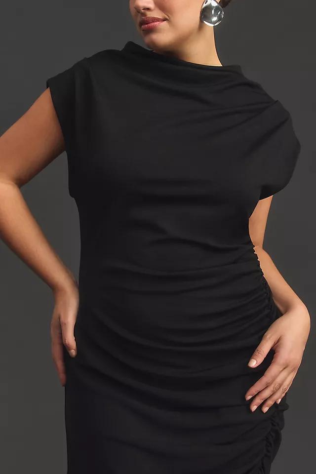 The Maya Ruched Cowl-Neck Dress Product Image