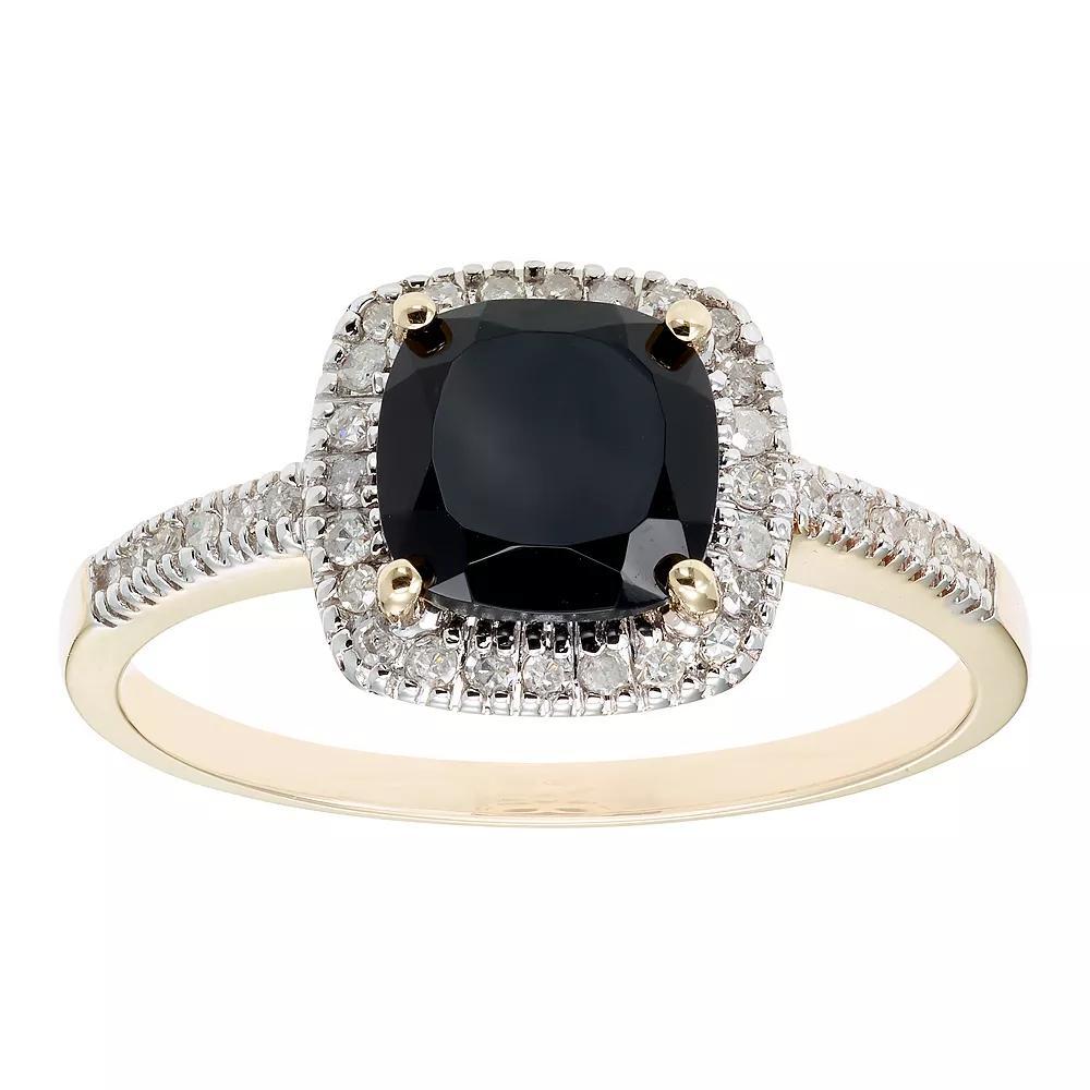 Onyx 10K Gold & 1/5 Carat T.W. Diamond Frame Ring, Womens Pink Product Image