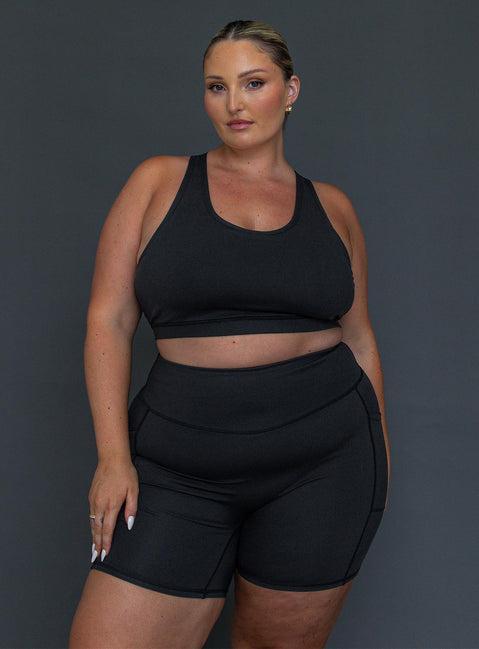 Conquer Activewear Shorts Black Curve Product Image