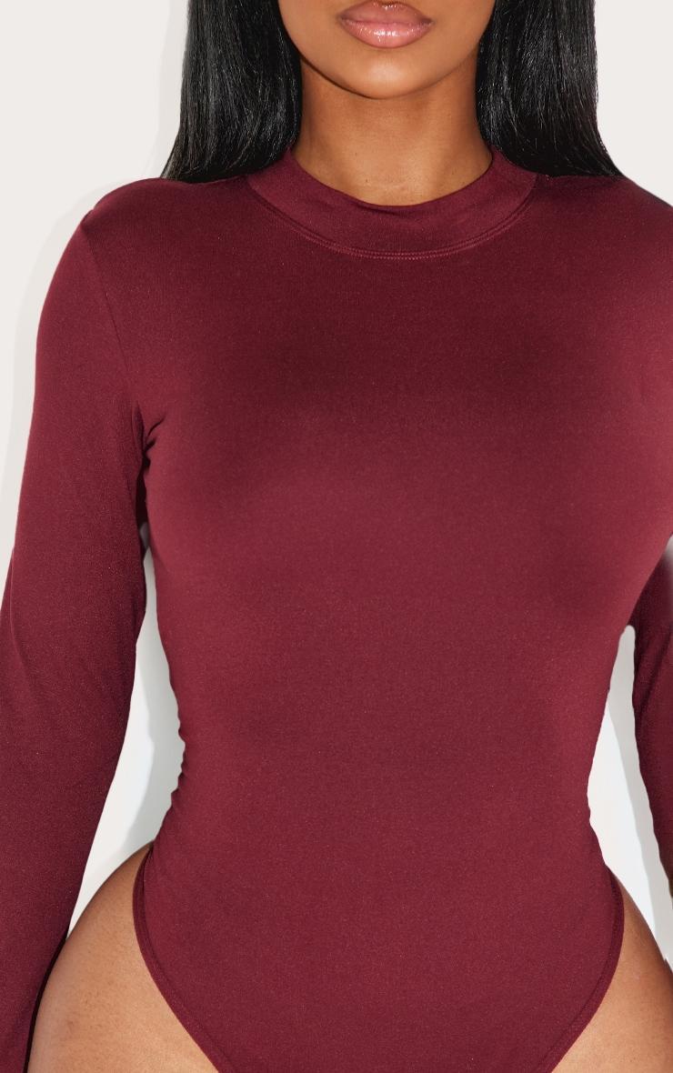 Shape Burgundy Sculpted Long Sleeve Bodysuit Product Image