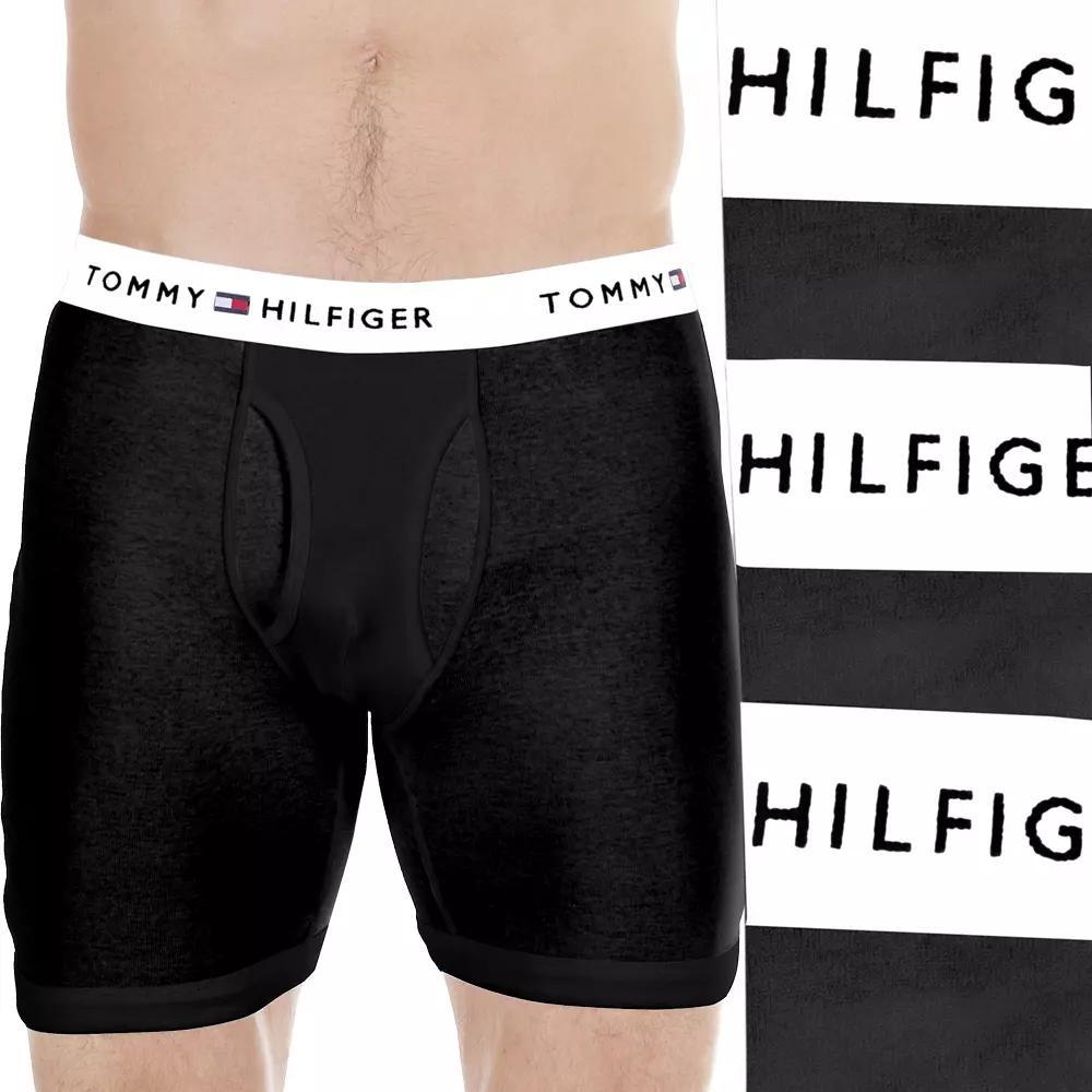 Men's Tommy Hilfiger 3-pack Cotton Classic Boxer Briefs, Size: XL, Navy Gray Product Image