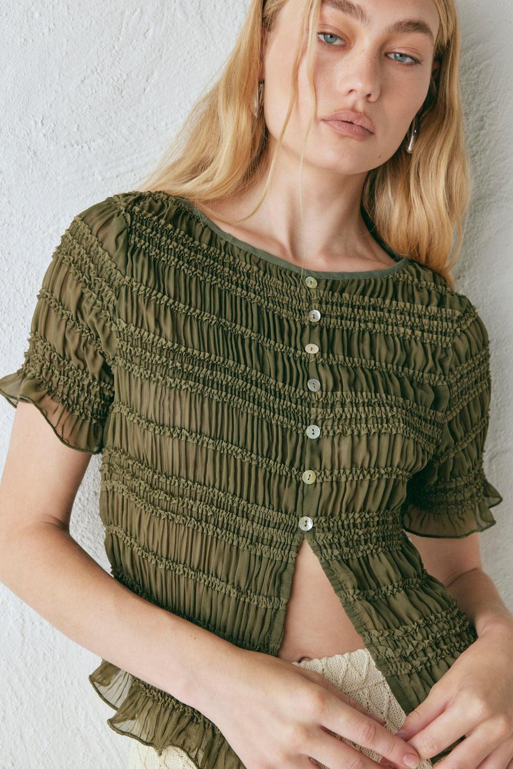 Sofia Top Khaki Product Image