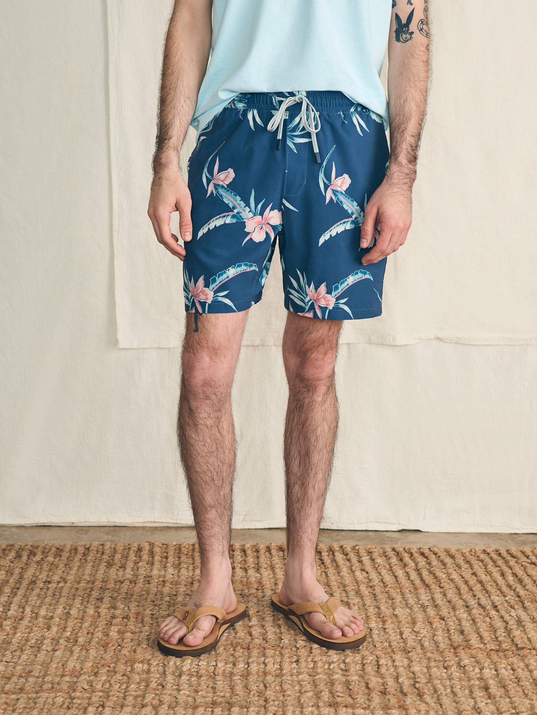 Shorelite Active Swim Short (7" Inseam) - Navy Island Orchid Male Product Image