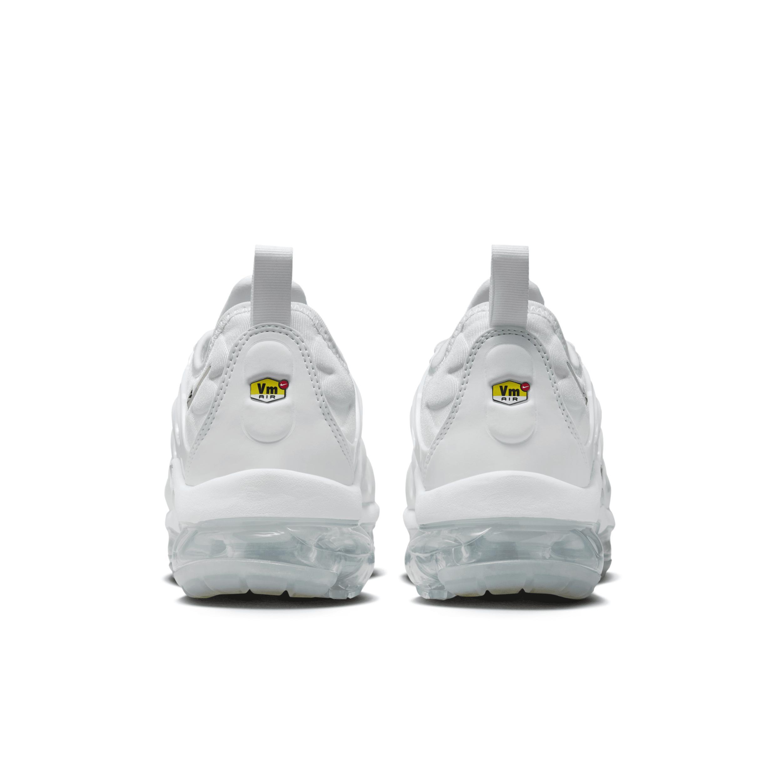 Nike Womens Air Vapormax Plus - Running Shoes White/Metallic Silver Product Image