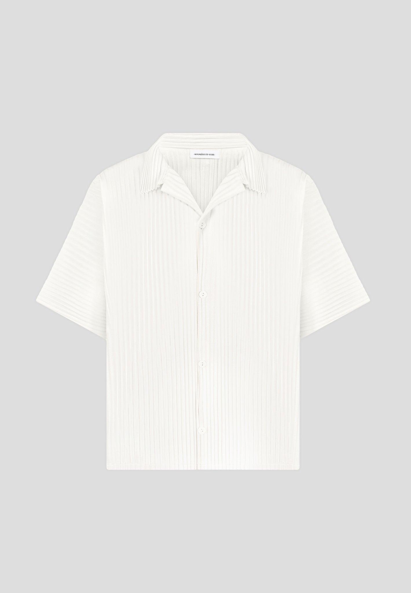 Pleated Shirt - Off White Male Product Image