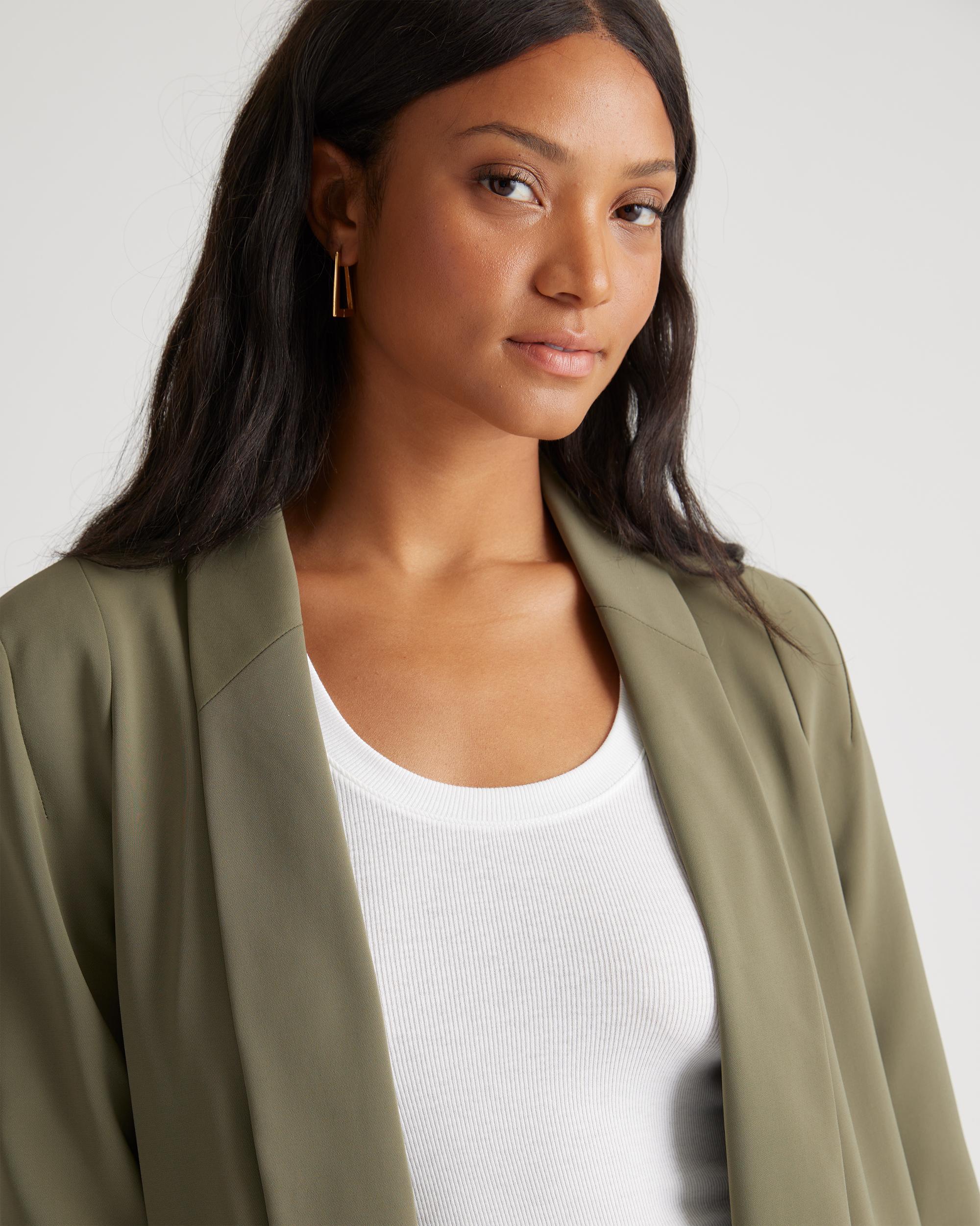 Quince | Women's Stretch Crepe Open Blazer Recycled Polyester Product Image