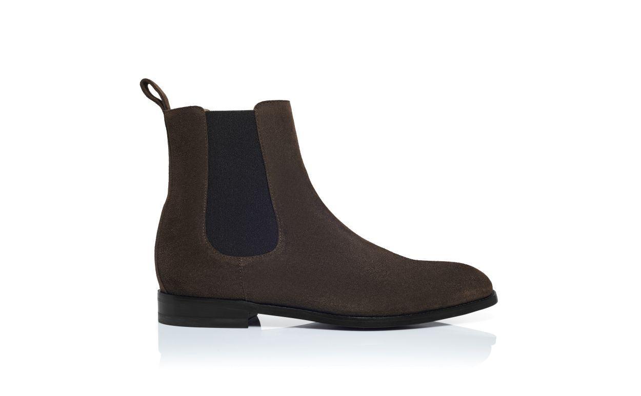 DELSA Brown Suede Ankle Boots Product Image