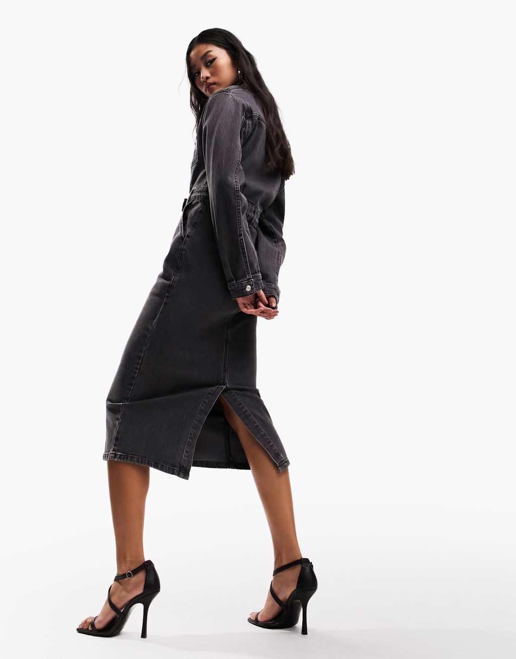 ASOS DESIGN denim midi dress Product Image