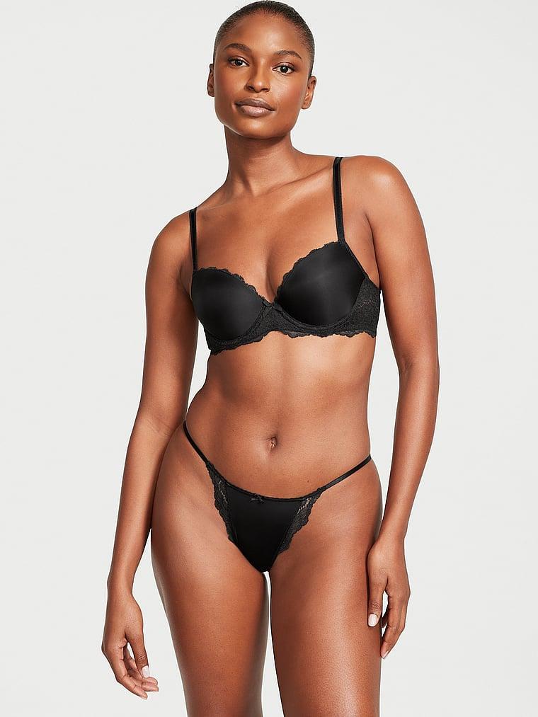 Lace-Trim String Bikini Panty Product Image