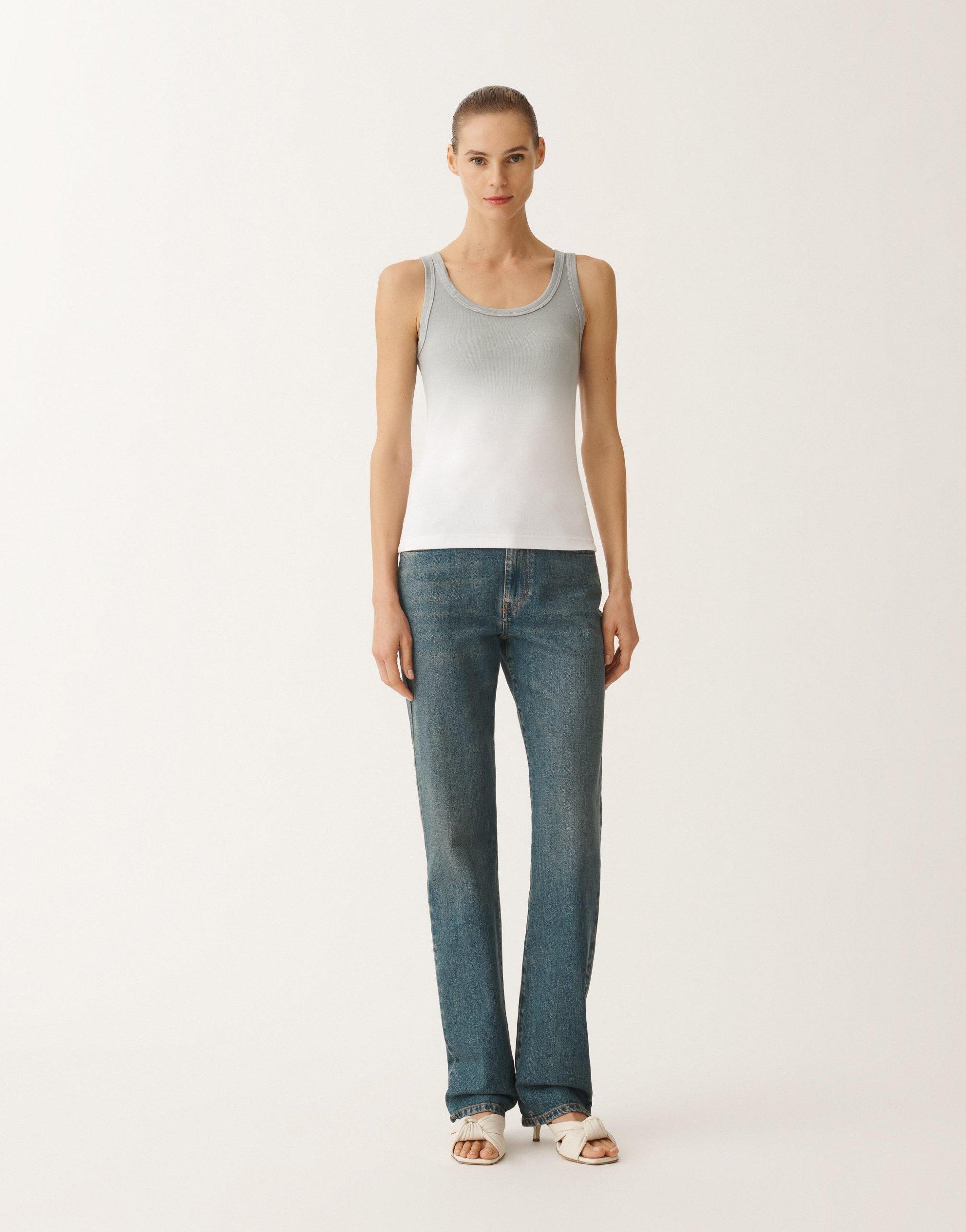 FABIANA FILIPPI Gradient-print Jersey Tank Top In Grey Product Image