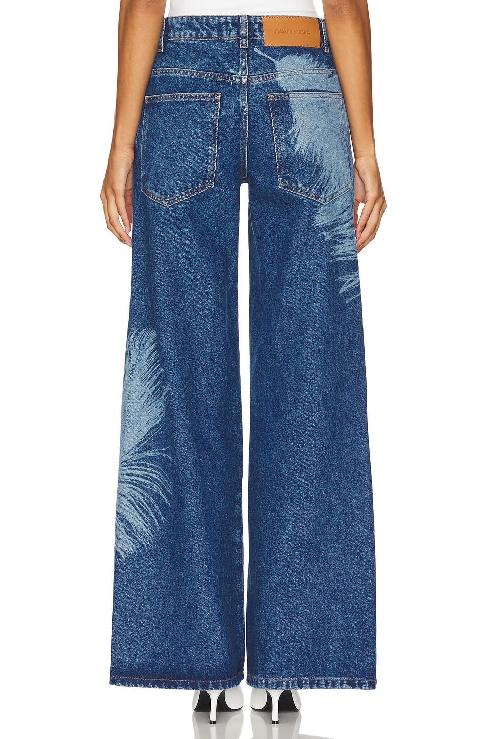 Feather Print Wide Leg David Koma Product Image