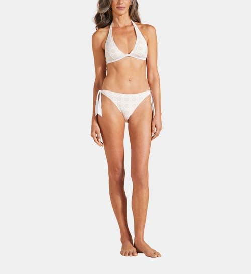 Womens Broderie Anglaise Triangle Bikini top Product Image