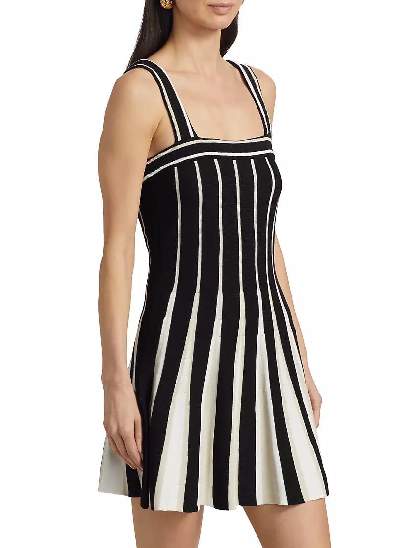Eloise Striped Cotton A-Line Minidress Product Image