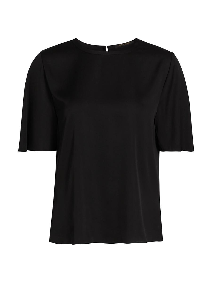 Womens Maryl Stretch Silk Crewneck T-Shirt Product Image