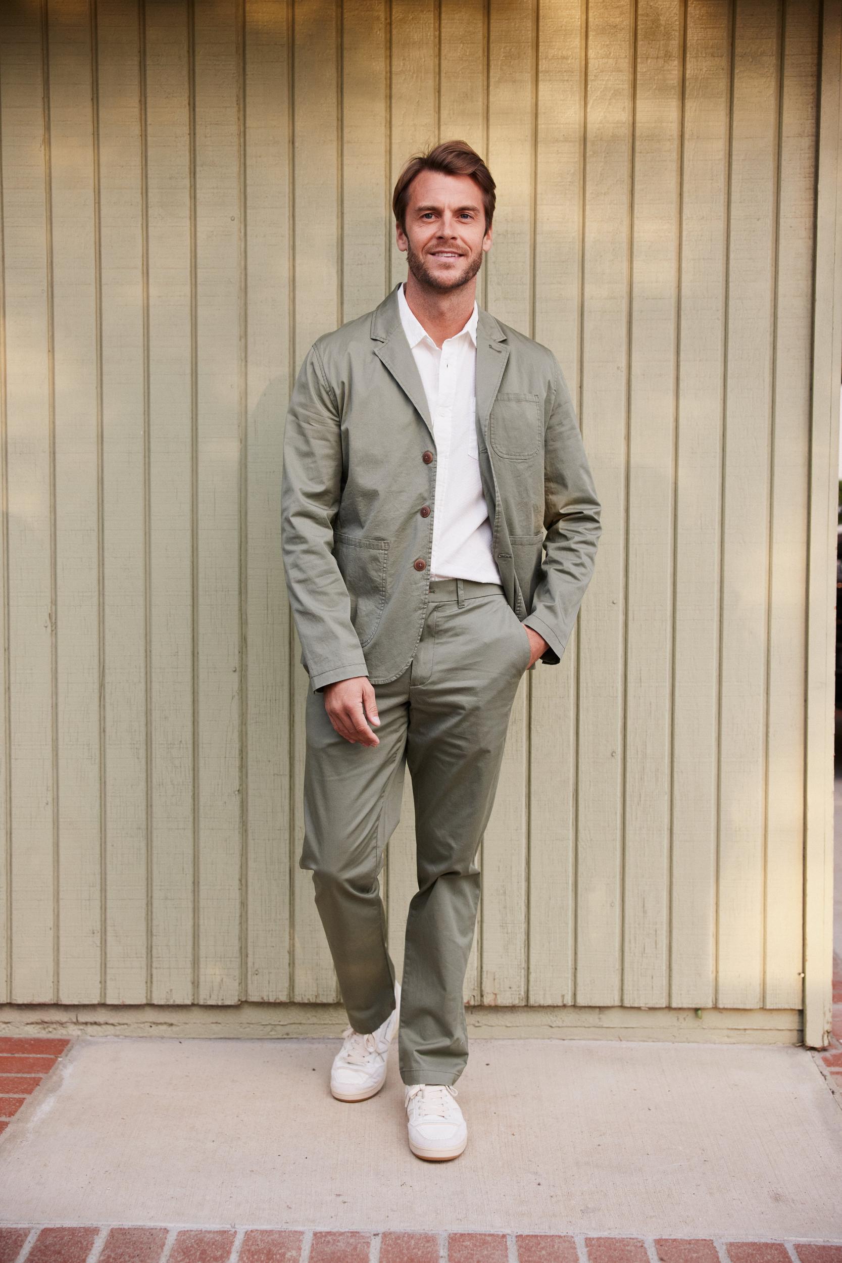 Thompson Flex Stretch Chino (Relaxed Fit) - Olivine Product Image