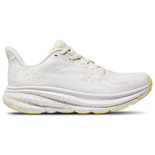 HOKA Womens HOKA Clifton 9 - Womens Running Shoes White/Lemonade Product Image