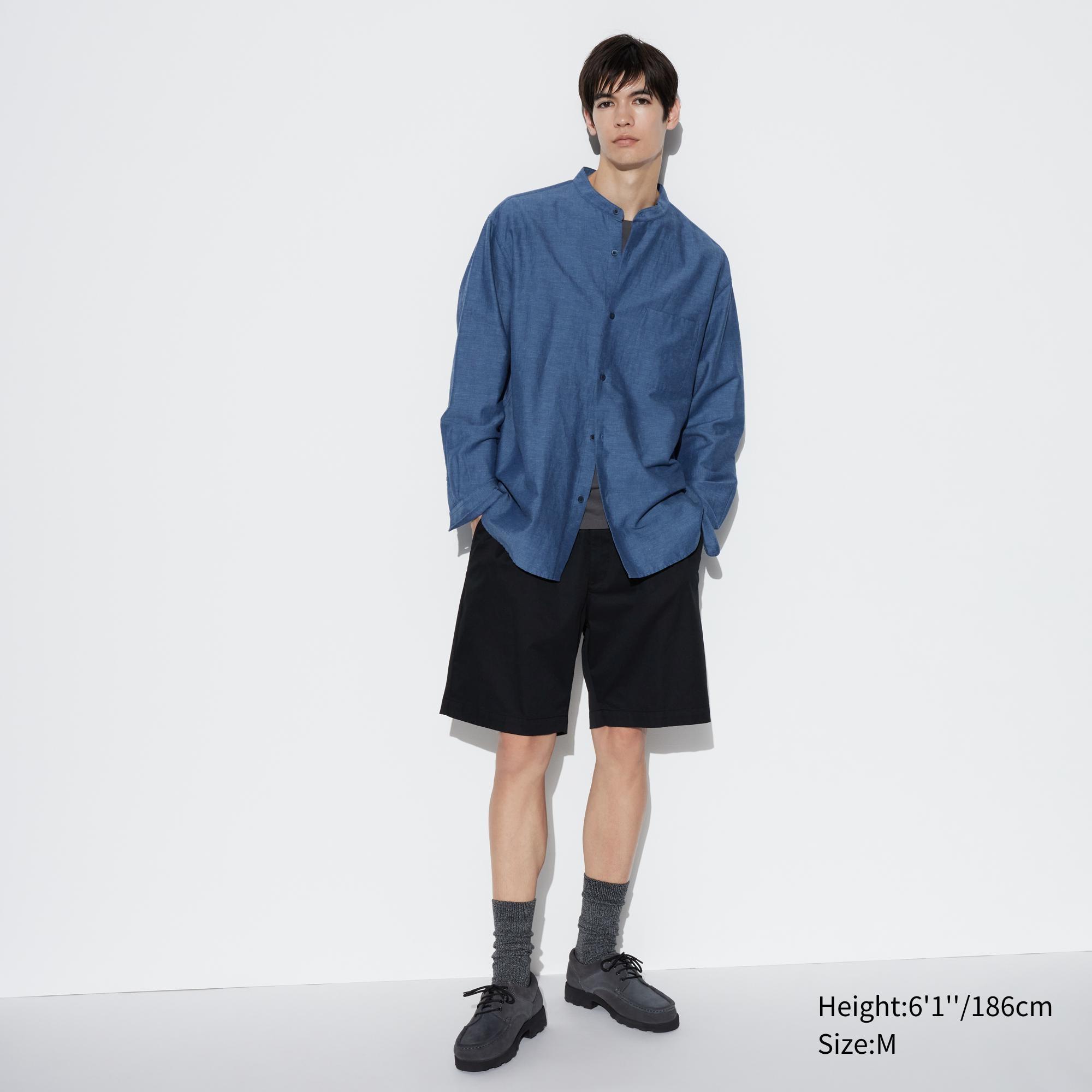 Mens DRY Stretch Pull-On Shorts 8 with Quick-Drying Black Small UNIQLO US Product Image