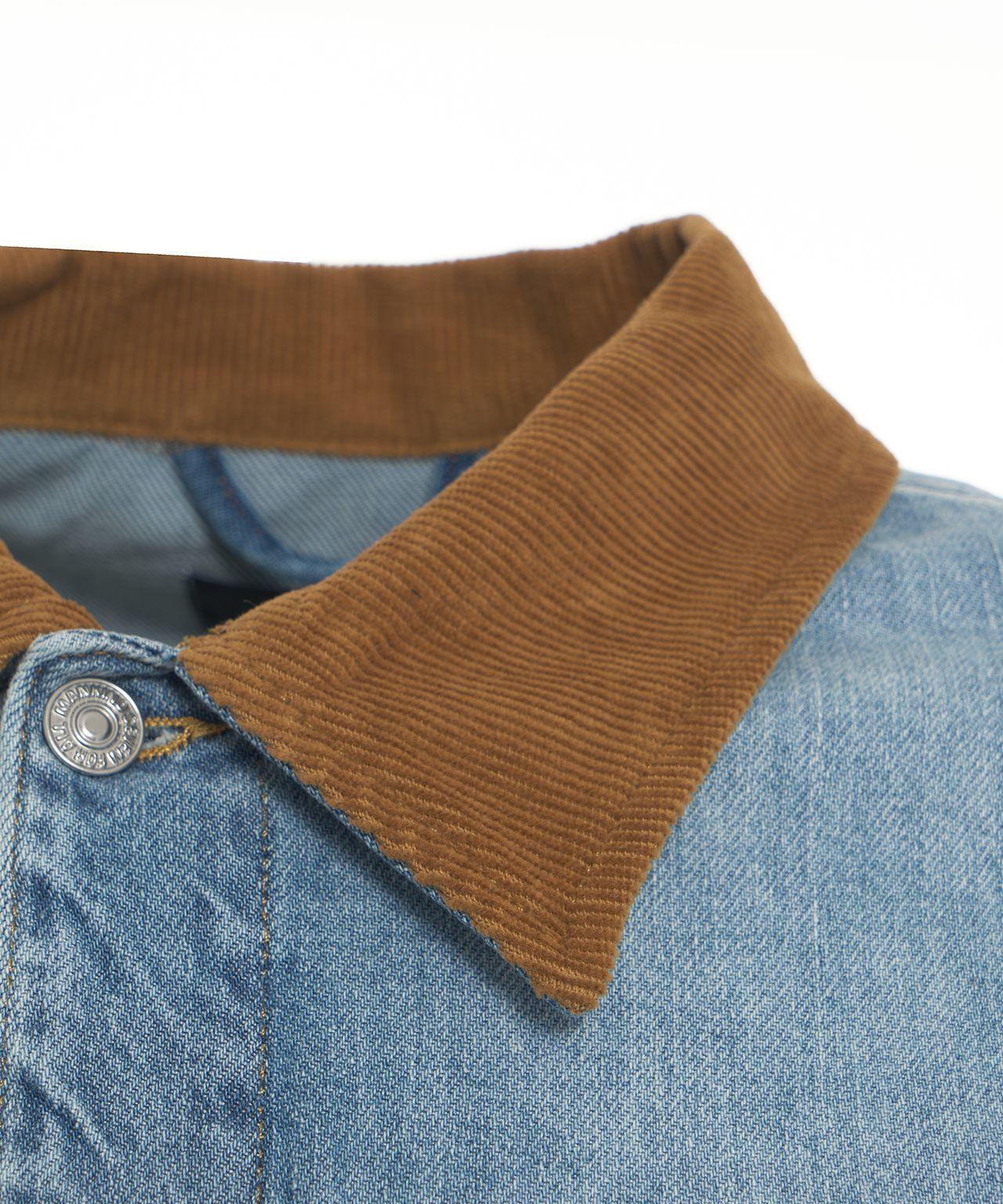 Denim jacket with corduroy collar Product Image