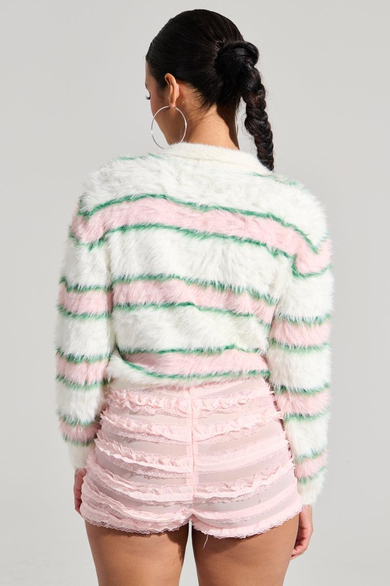 POLO PRINCESS STRIPED CROPPED SWEATER Product Image