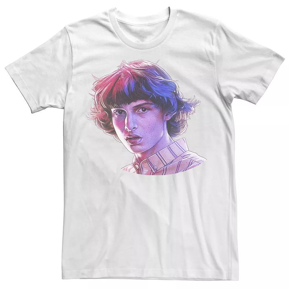 Men's Netflix Stranger Things Mike Sketch Portrait Tee, Size: Medium, White Product Image