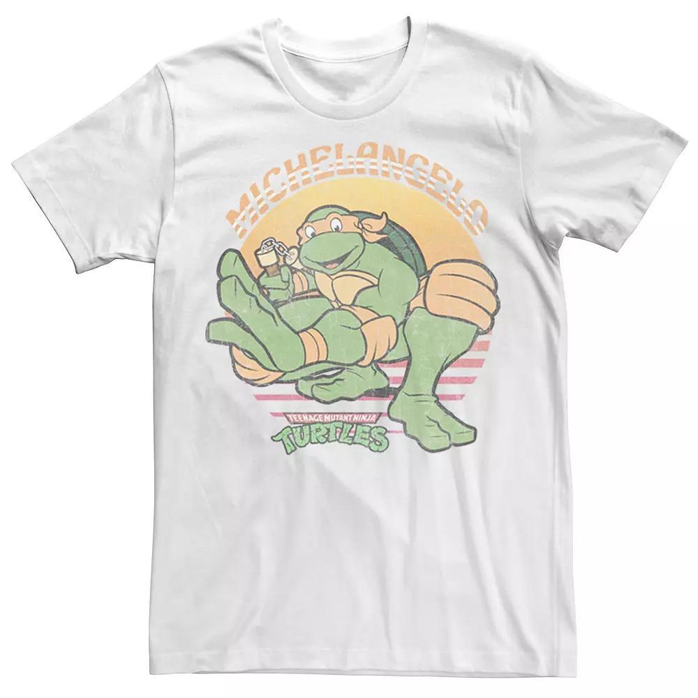 Men's Nickelodeon Teenage Mutant Ninja Turtles Michelangelo Sun Graphic Tee, Size: Small, White Product Image