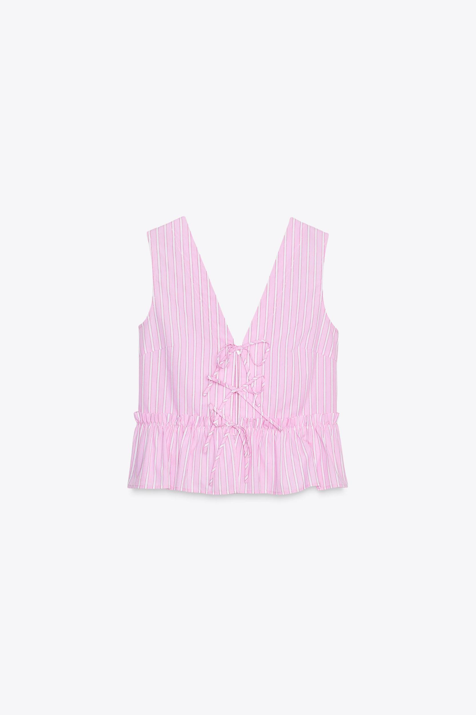STRIPED TIE TOP Product Image