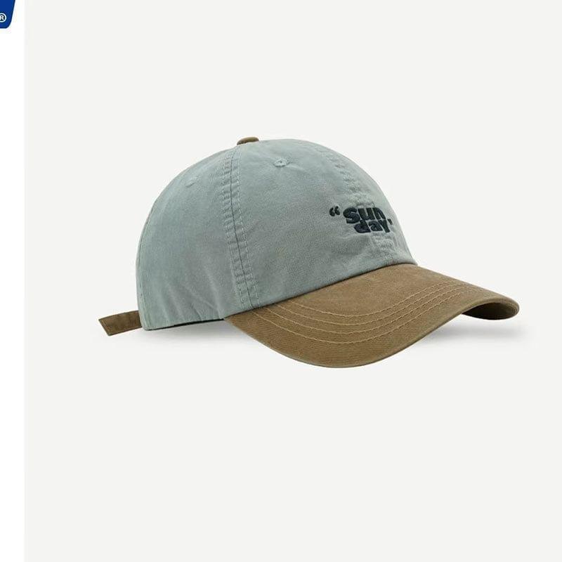 Lettering Embroidered Two-Tone Baseball Cap Product Image