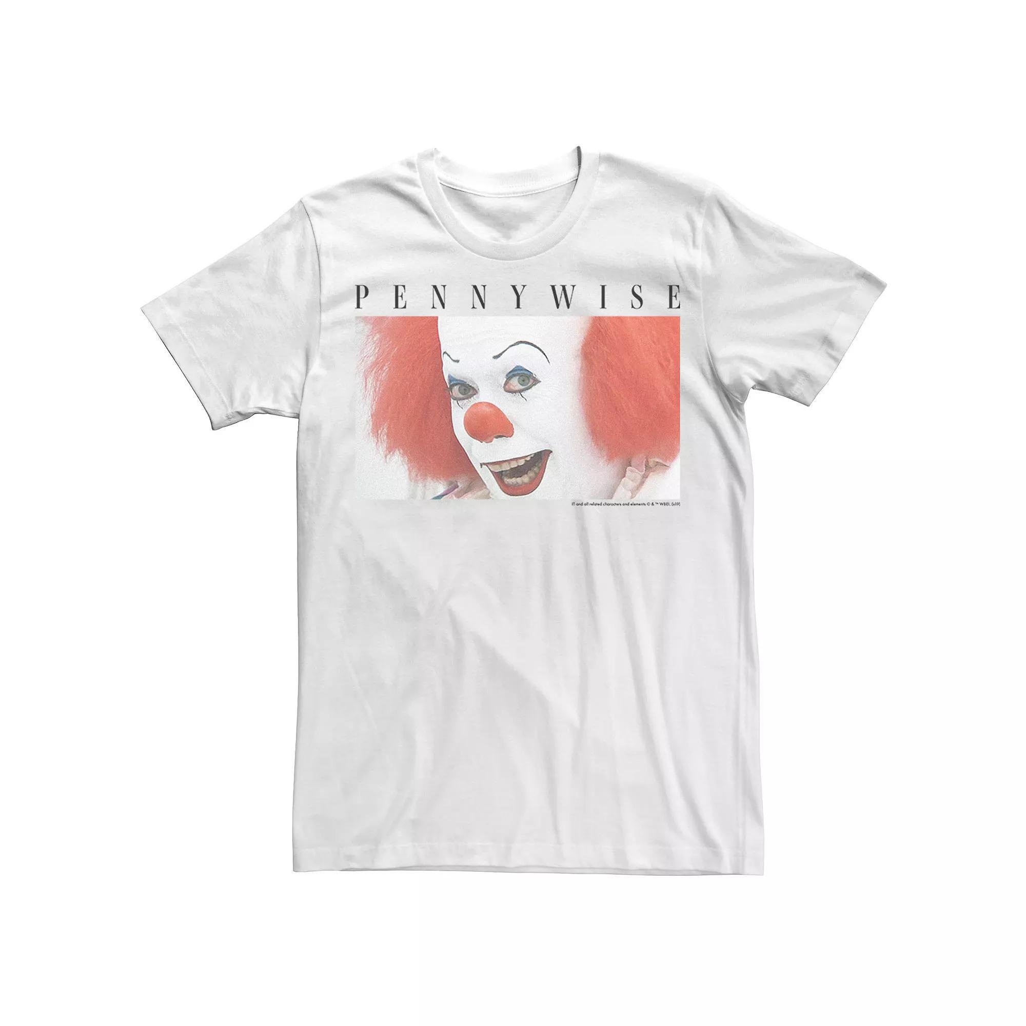 Men's IT The Movie Pennywise Portrait Tee, Size: 3XL, White Product Image