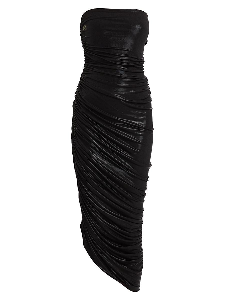 Womens Diana Strapless Ruched Lam Dress Product Image
