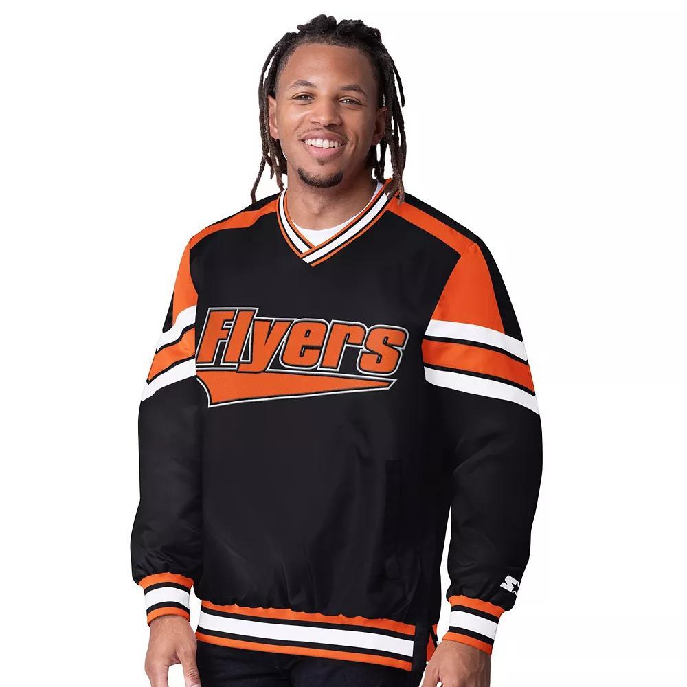 Men's Starter  Orange Philadelphia Flyers Reliver I V-Neck Pullover Sweatshirt, Size: 2XL, Fly Orange Product Image